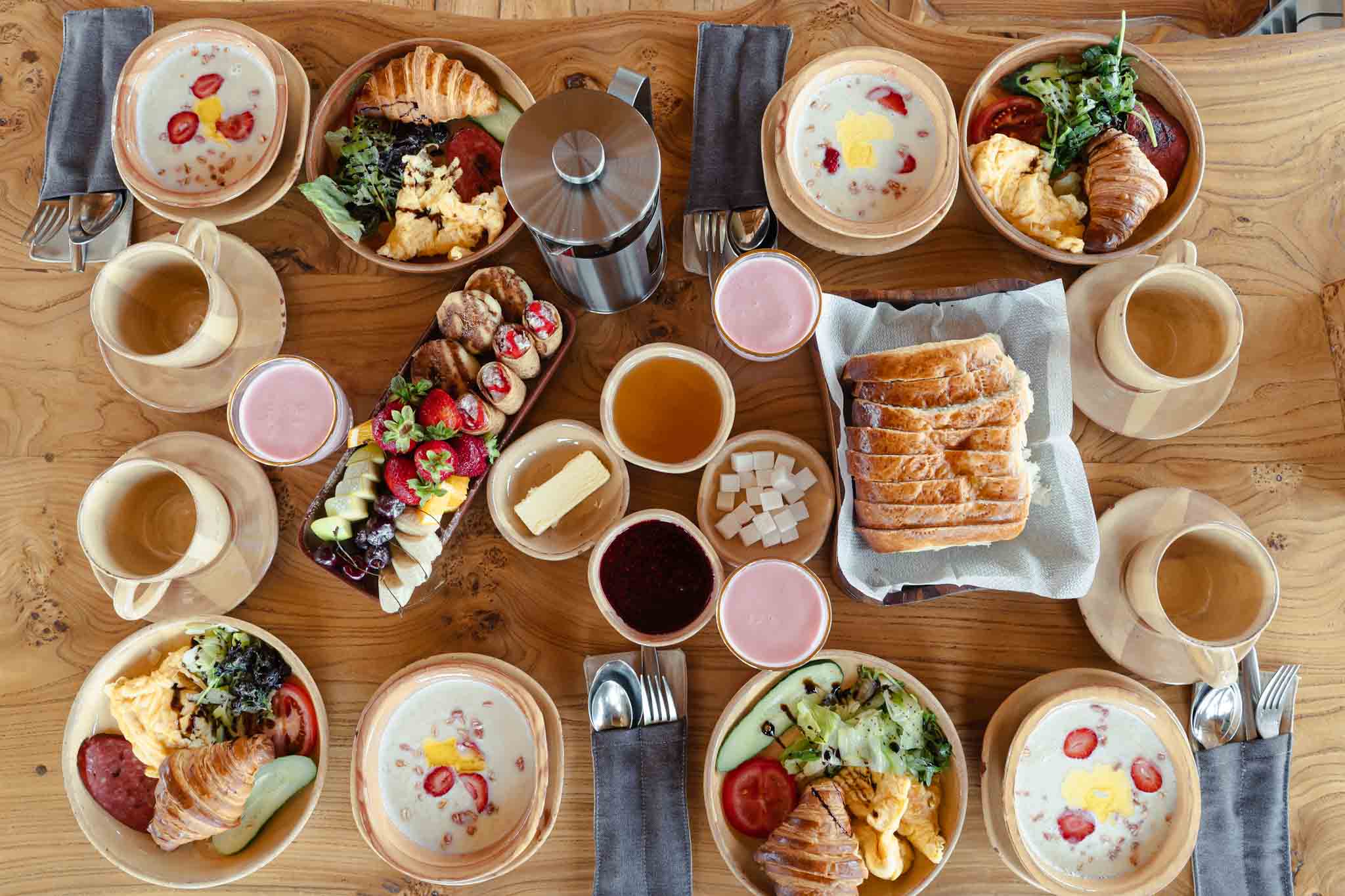 Homemade Kyrgyz breakfast